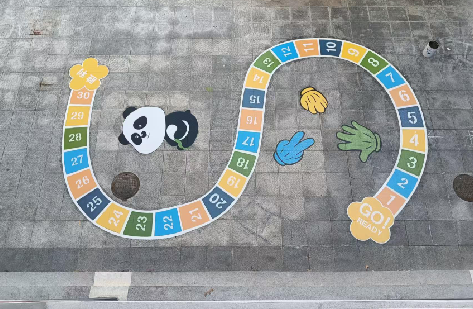 绵阳地面游戏彩绘