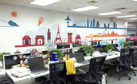 绵阳教你设计办公室墙绘的方法。